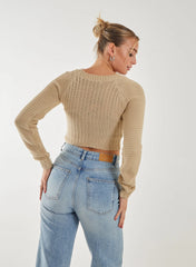 Cropped Knitted Jumper