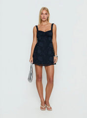 Mcbeath Mini Dress Navy Burnout