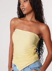 Ruched Slinky Bandeau Top