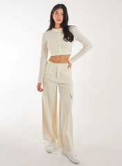 Brushed Long Sleeve Cardigan