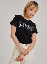 Zebra Print Love Slogan T-Shirt