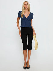 Isolda Top Navy Polka