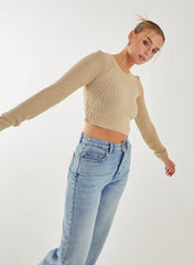 Cropped Knitted Jumper