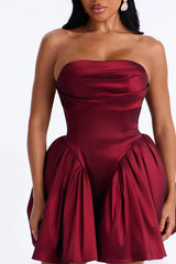 Alora Strapless Taffeta Mini Dress