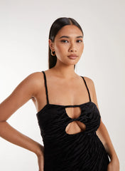 Zebra Velvet Mini Dress