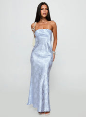 Haley Maxi Dress Blue Jacquard