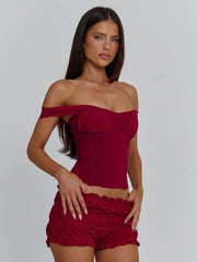 AMAYA TOP DEEP RED