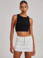 Sleeveless Slinky Crop Top