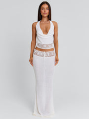 HARRIETT MAXI SKIRT WHITE