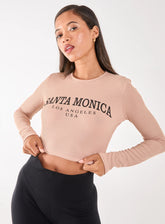 Long Sleeve Santa Monica Varsity Top