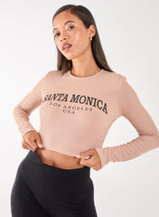 Long Sleeve Santa Monica Varsity Top