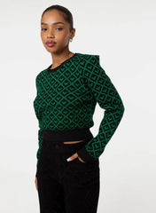 Diamond Rib Neck Jumper