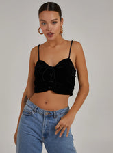 Lace Up Corset Crop Top