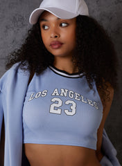 Sports Stripe Varsity Super Crop Top