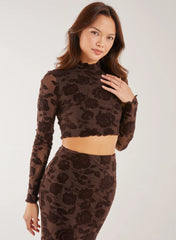 Flock Floral Long Sleeve Top