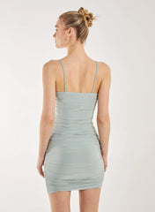 Twisted Front Strappy Mini Dress