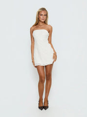 Mimosie Strapless Mini Dress Cream