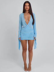 JOLENE MINI DRESS BLUE