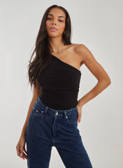 One Shoulder Slinky Bodysuit