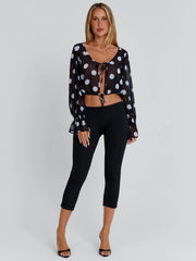 REVI TOP BLACK POLKA DOT
