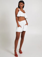 Frill Strap Detail Crop Top