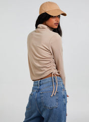 Ruched Crop Ribbed Top