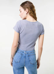 Embellished Wash Rib Top