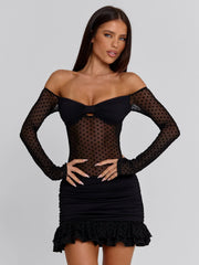 ZENYA MINI DRESS BLACK
