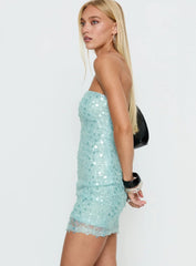 Mareisa Sequin Mini Dress Blue