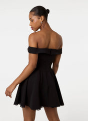 Off The Shoulder Mini Dress With Boning