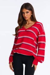 Mariah Long Sleeve Striped Pullover Sweater