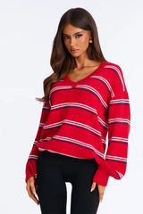 Mariah Long Sleeve Striped Pullover Sweater
