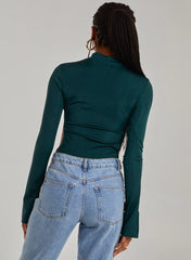 Slinky Cut Out Flare Sleeve Bodysuit