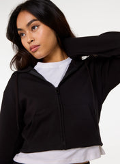 Zip Up Cropped Hoodie