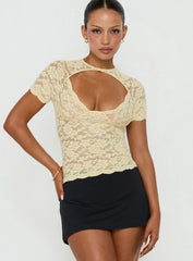 Giallo Lace Top Butter