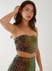 Sequin Corset Top