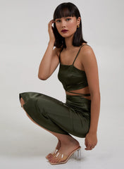 Silky Tie Wrap Cami Top