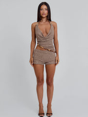 OMYA PLAYSUIT TAN