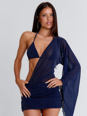 NAYELI TWO-PIECE MINI DRESS NAVY