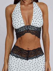 JAZARA TOP BLACK POLKA DOT