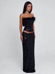 NUI MAXI SKIRT BLACK