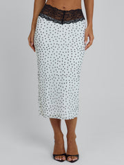 JAZARA MIDI SKIRT BLACK POLKA DOT