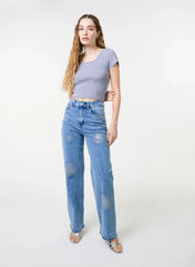 Embellished Wash Rib Top