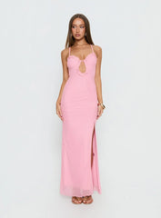 Soulina Ruched Maxi Dress Pink