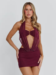 KARIEL MINI DRESS PURPLE