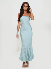 Salvin Strapless Maxi Dress Blue