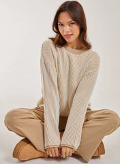 Striped Ribbed Long Sleeve Jumper