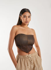 Watermark Seam Corset Top