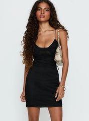 Alexus Cowl Neck Mini Dress Black
