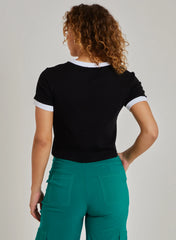 Burger Slogan Cropped T-Shirt
